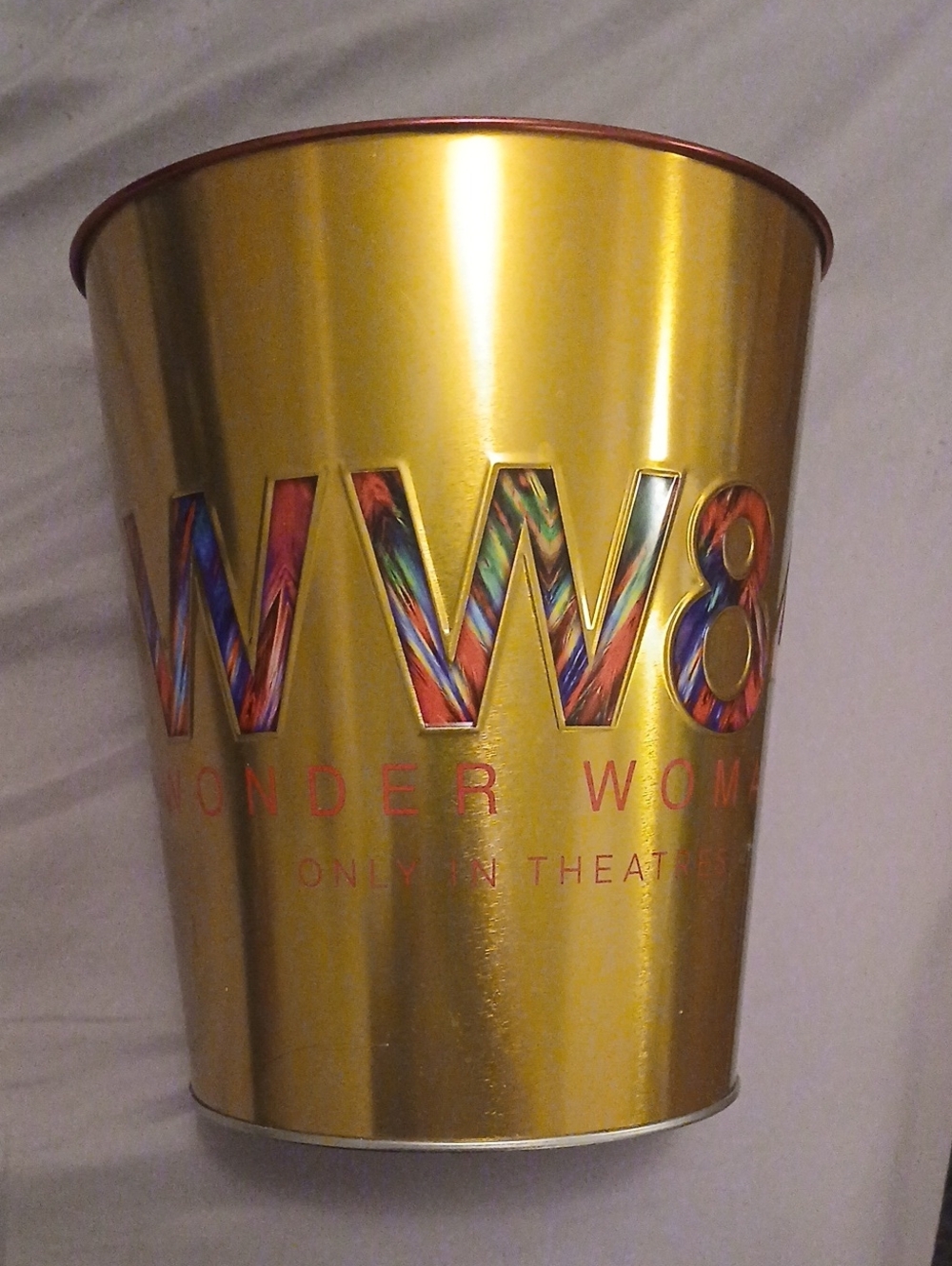 Gold WW84 Themed Popcorn Bucket